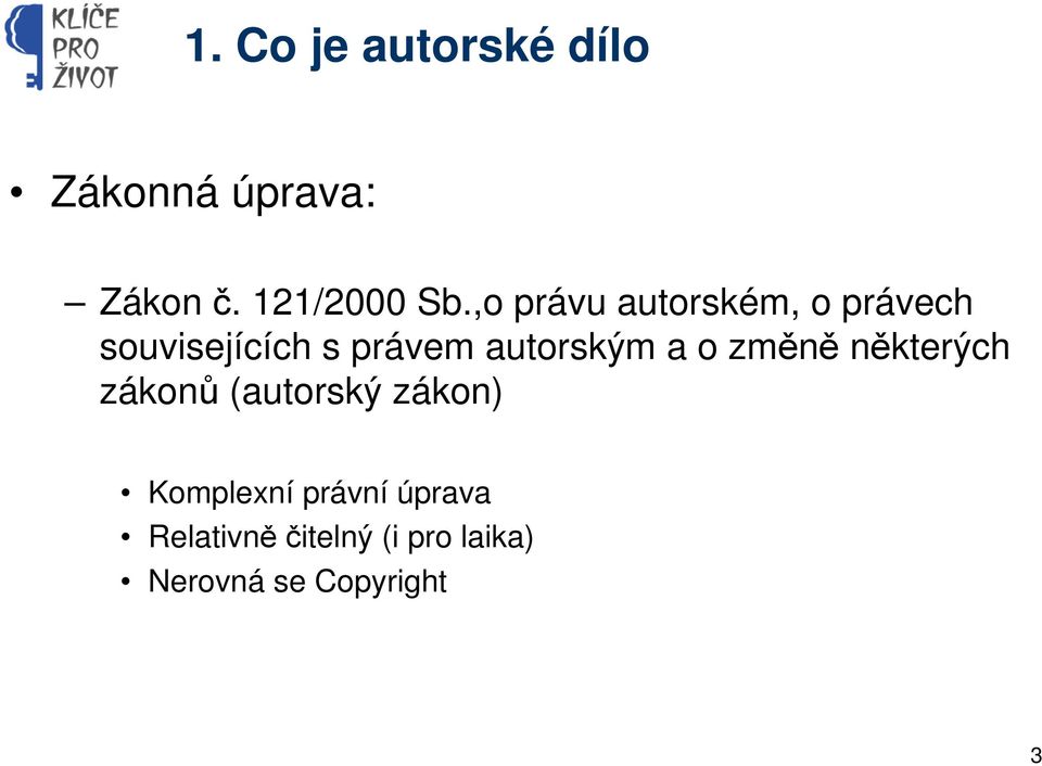 autorským a o změně některých zákonů (autorský zákon)