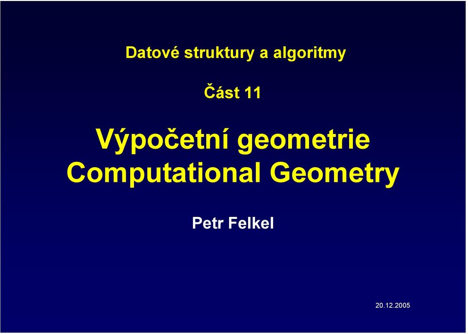 Výpočetní geometrie