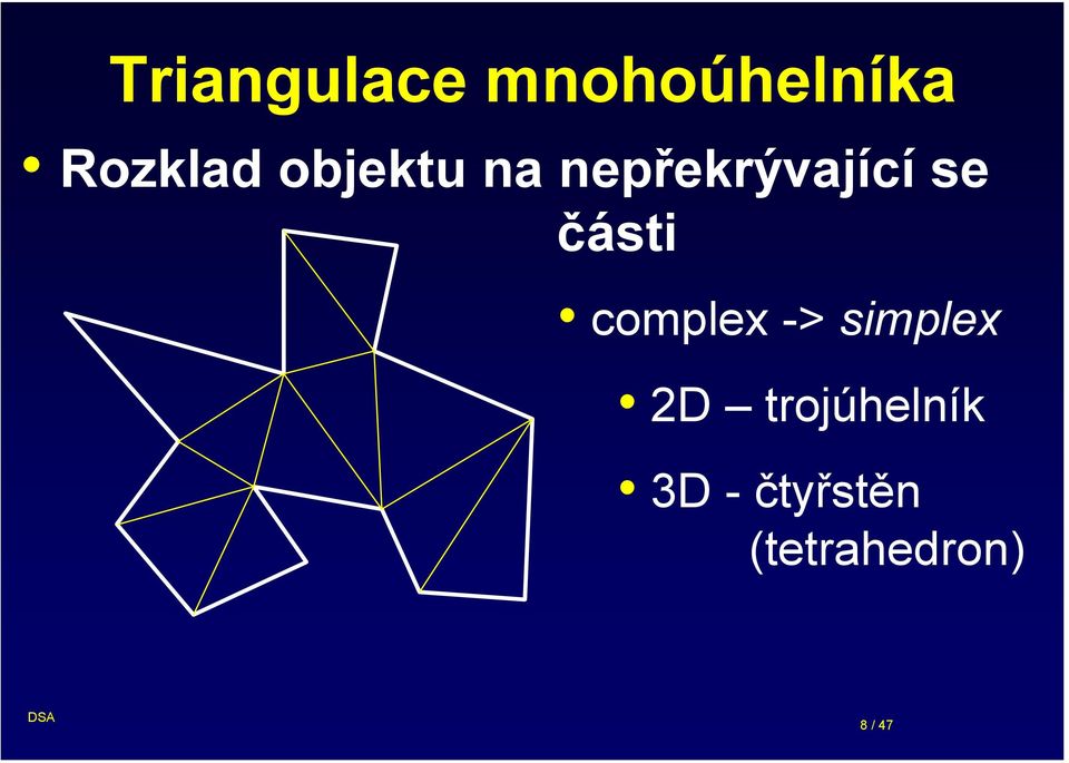 části complex -> simplex 2D