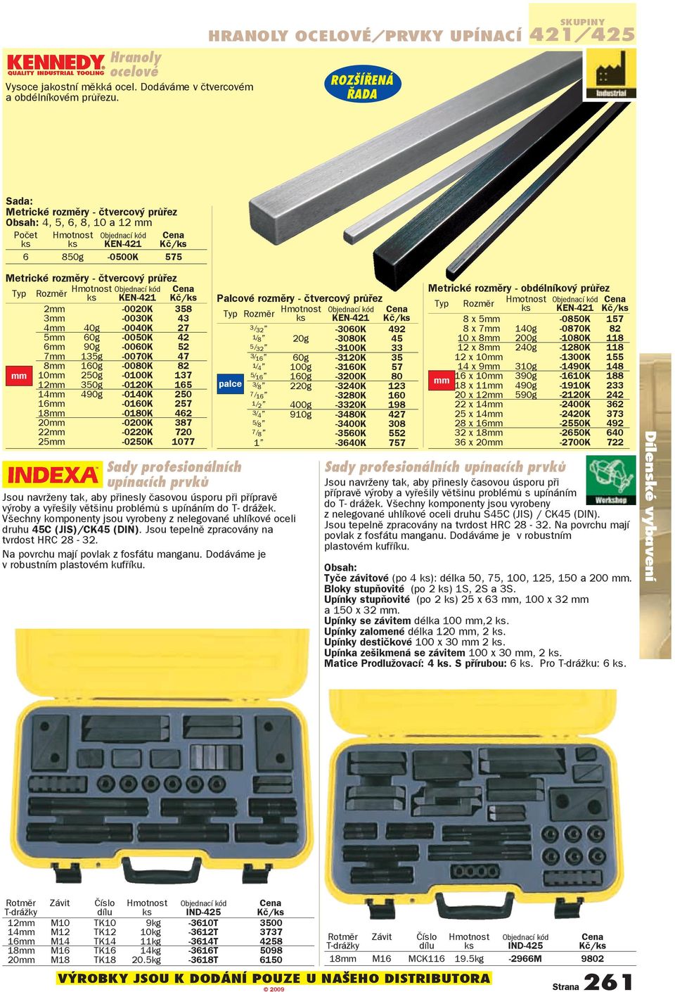 prùøez Typ Rozmìr ks KEN-421 2mm -0020K 358 3mm -0030K 43 4mm 40g -0040K 27 5mm 60g -0050K 42 6mm 90g -0060K 52 7mm 135g -0070K 47 8mm 160g -0080K 82 mm 10mm 250g -0100K 137 12mm 350g -0120K 165 14mm