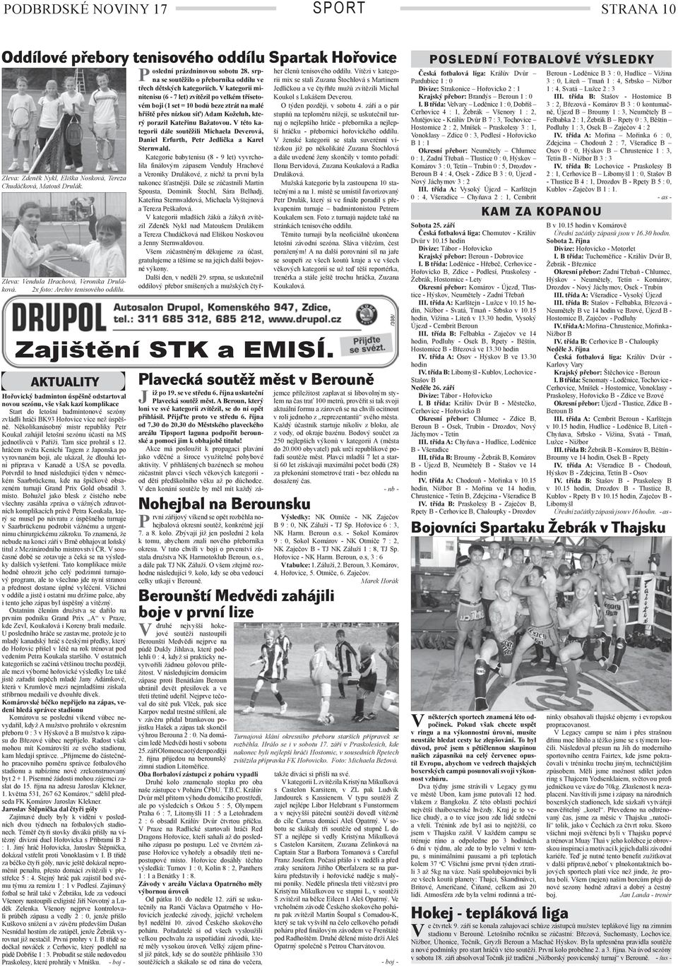 Hořovický badminton úspěšně odstartoval novou sezónu, vše však kazí komplikace Start do letošní badmintonové sezóny zvládli hráči BK93 Hořovice více než úspěšně.