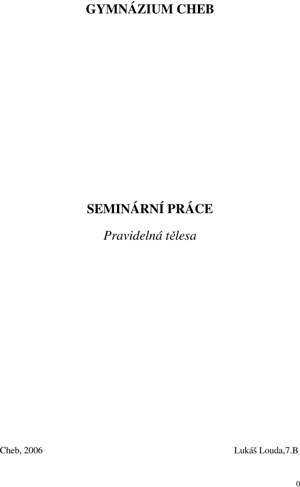 Pravidelná tělesa