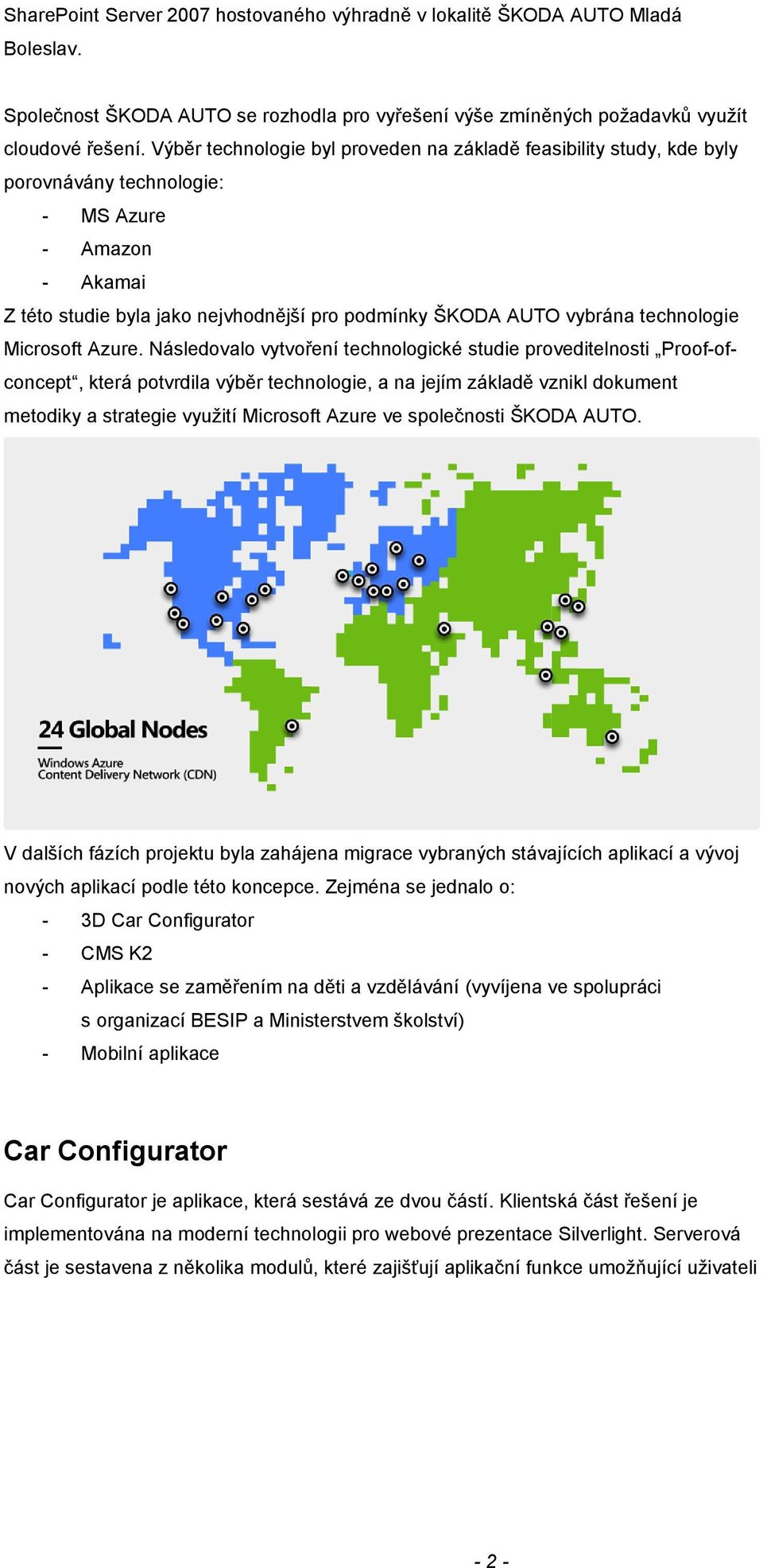 technologie Microsoft Azure.