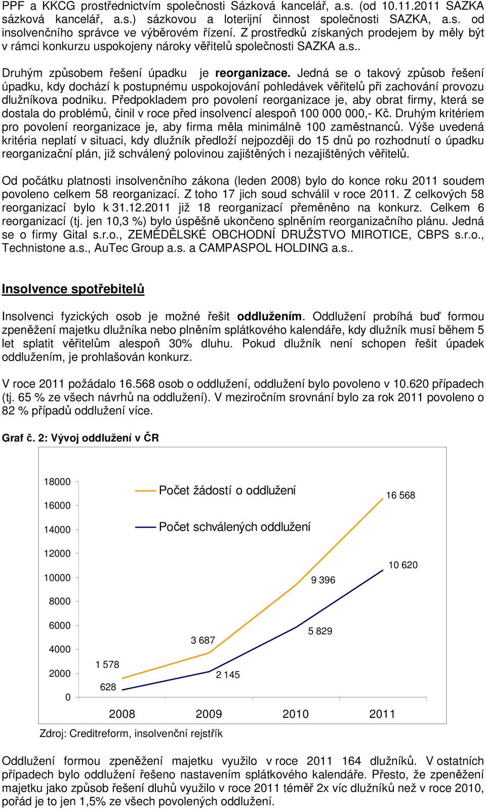 Jedná se o takový způsob řešení úpadku, kdy dochází k postupnému uspokojování pohledávek věřitelů při zachování provozu dlužníkova podniku.