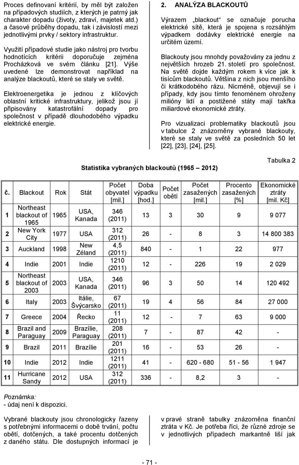 Využití případové studie jako nástroj pro tvorbu hodnotících kritérii doporučuje zejména Procházková ve svém článku [21].