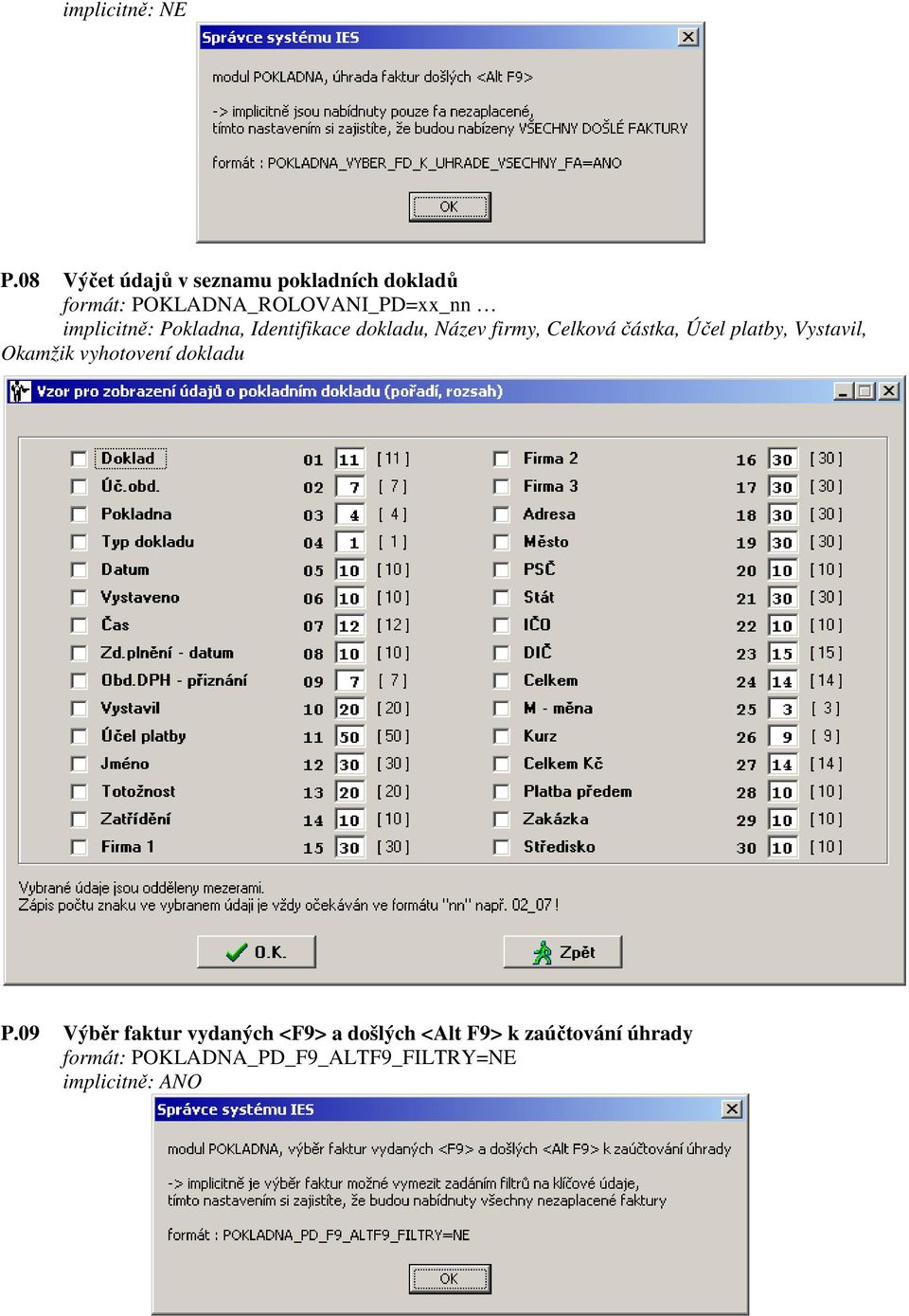 platby, Vystavil, Okamžik vyhotovení dokladu P.