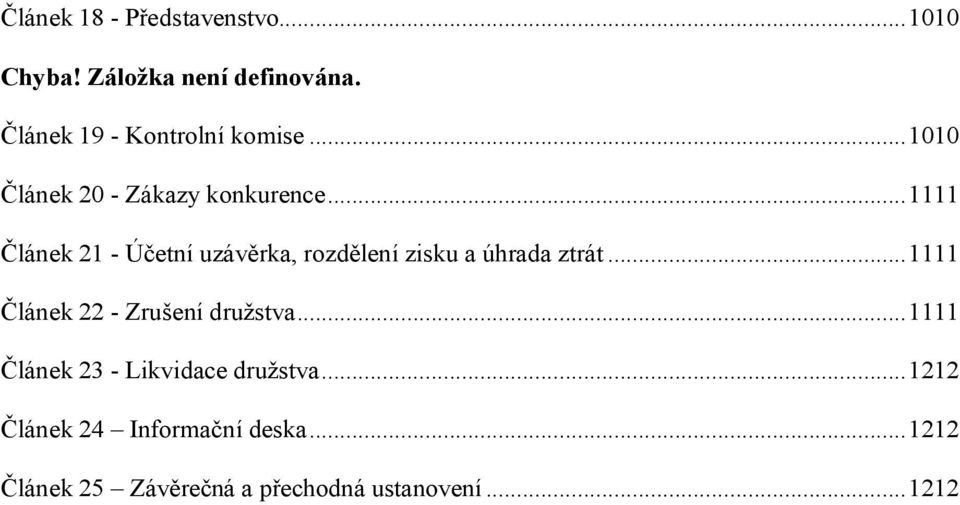 .. 1111 Článek 21 - Účetní uzávěrka, rozdělení zisku a úhrada ztrát.