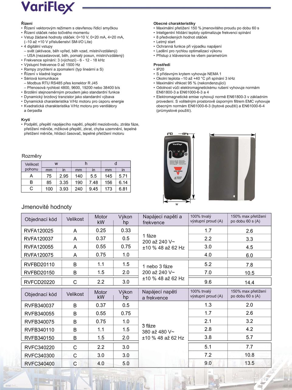 (typ linární a S) Řízní v kladné logic Sériová komunikac Modbus RTU RS485 přs konktor R J45 Přnosová rychlost 4800, 9600, 19200 nbo 38400 b/s rzdění stjnosměrným proudm jako standardní funkc