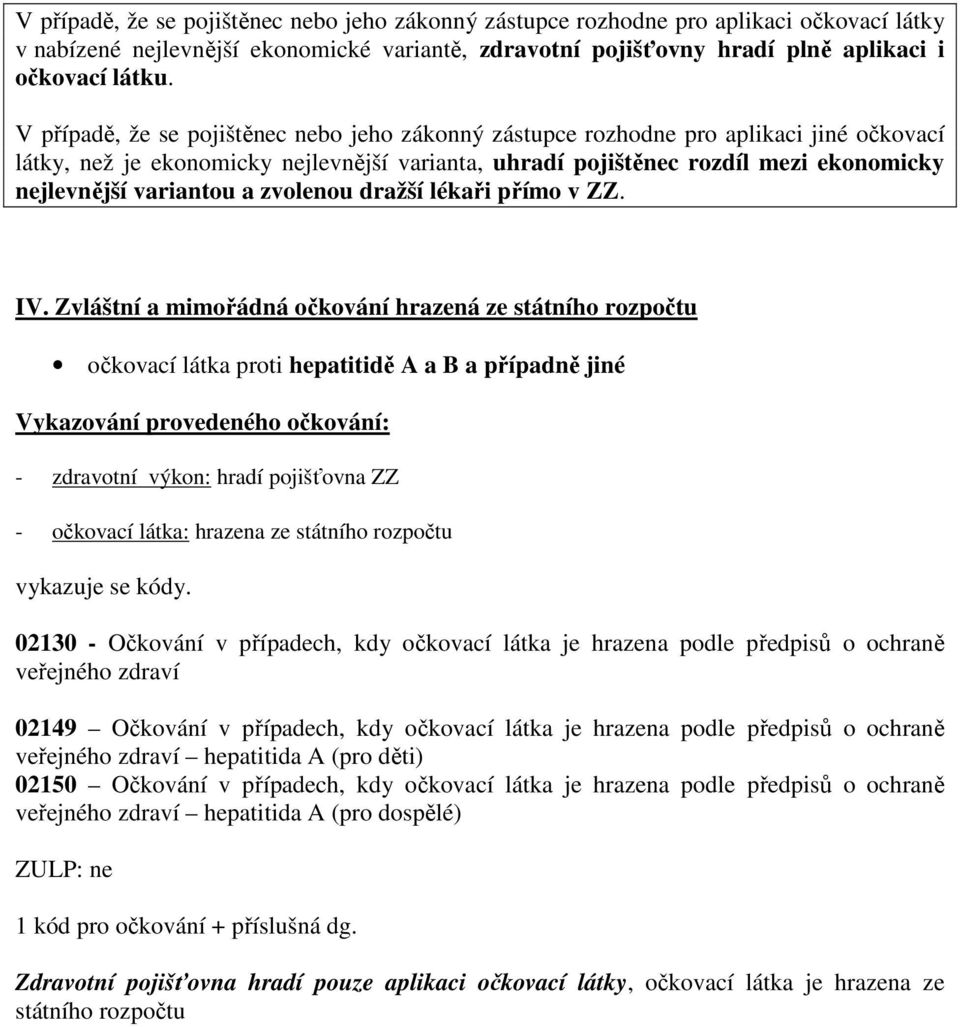 variantou a zvolenou dražší lékaři přímo v ZZ. IV.