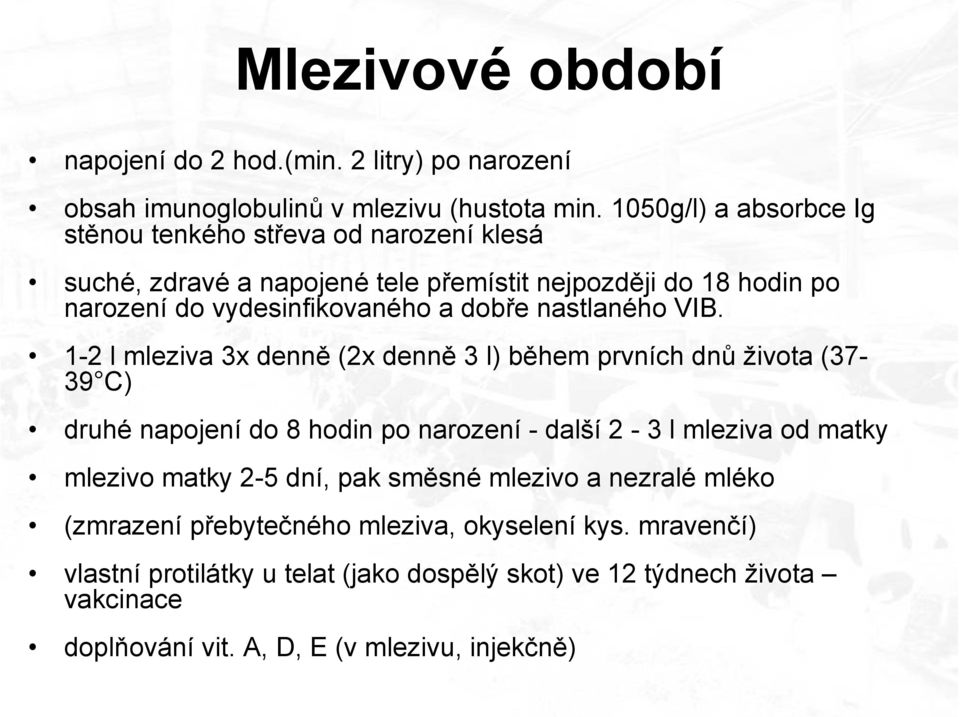 nastlaného VIB.