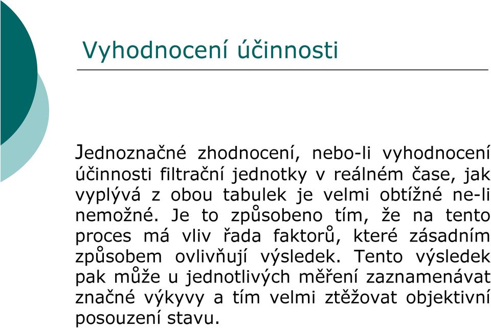 Je to způsobeno tím, že na tento proces má vliv řada faktorů, které zásadním způsobem ovlivňují