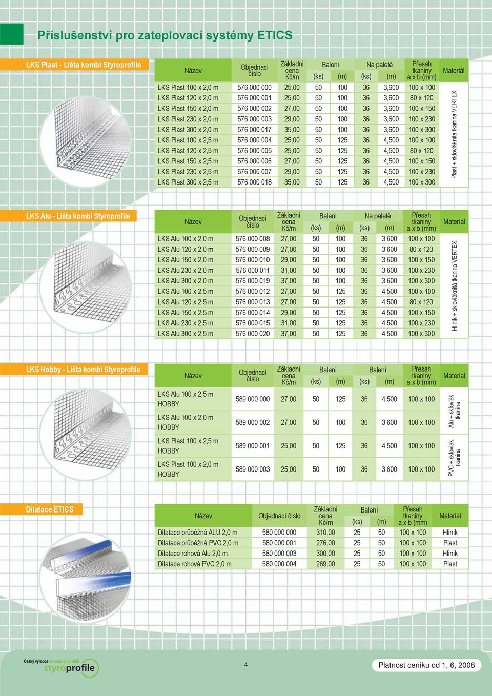 3,600 100 x 300 LKS 100 x 2,5 m 576 000 004 25,00 50 125 36 4,500 100 x 100 LKS 120 x 2,5 m 576 000 005 25,00 50 125 36 4,500 80 x 120 LKS 150 x 2,5 m 576 000 006 27,00 50 125 36 4,500 100 x 150 LKS