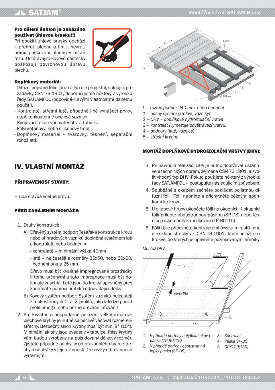 Střešní krytina SATJAM Rapid montážní návod - PDF Free Download