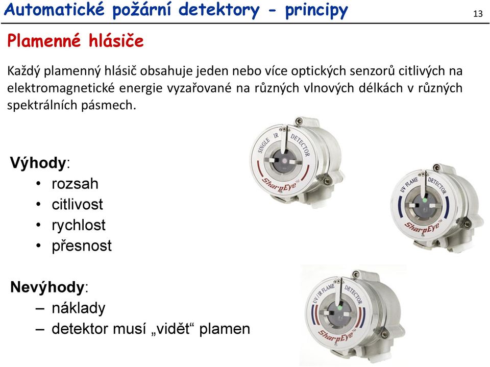 Bezpečnostní inženýrství. - Detektory požárů a senzory plynů - - PDF Free  Download