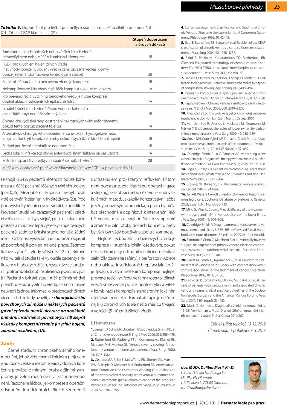 pentoxifylinem nebo MPFF v kombinaci s kompresí PGE-1 pro urychlení hojení žilních vředů (nevýhody: pouze iv.