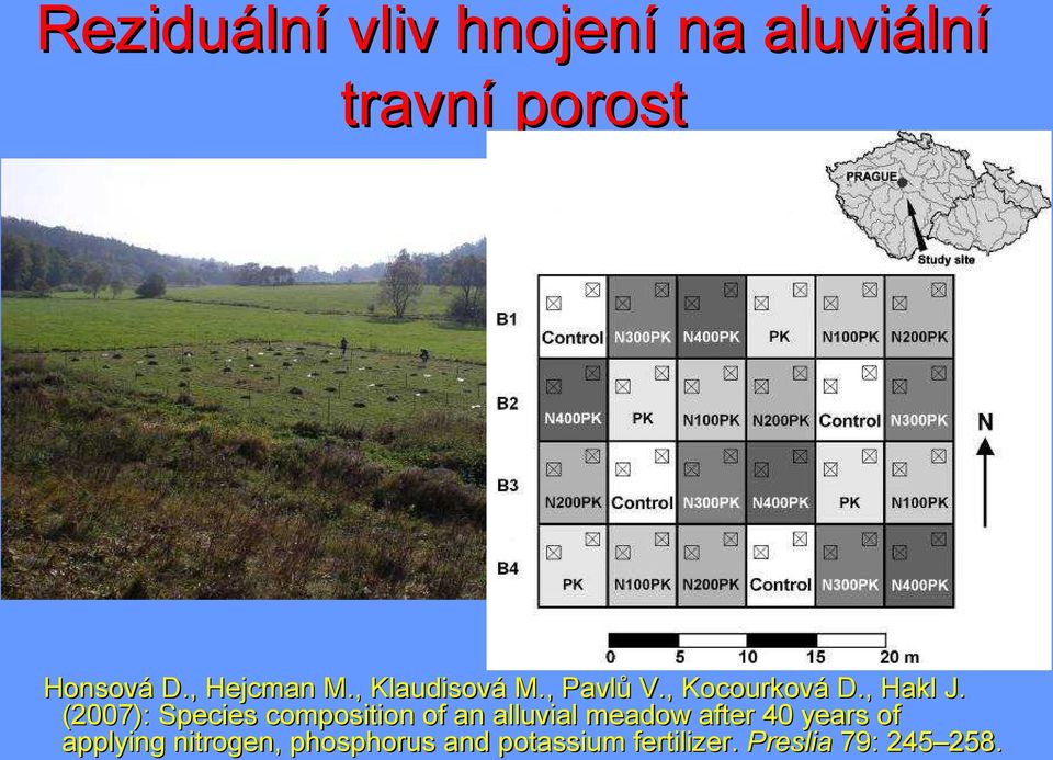 (2007): Species composition of an alluvial meadow after 40 years