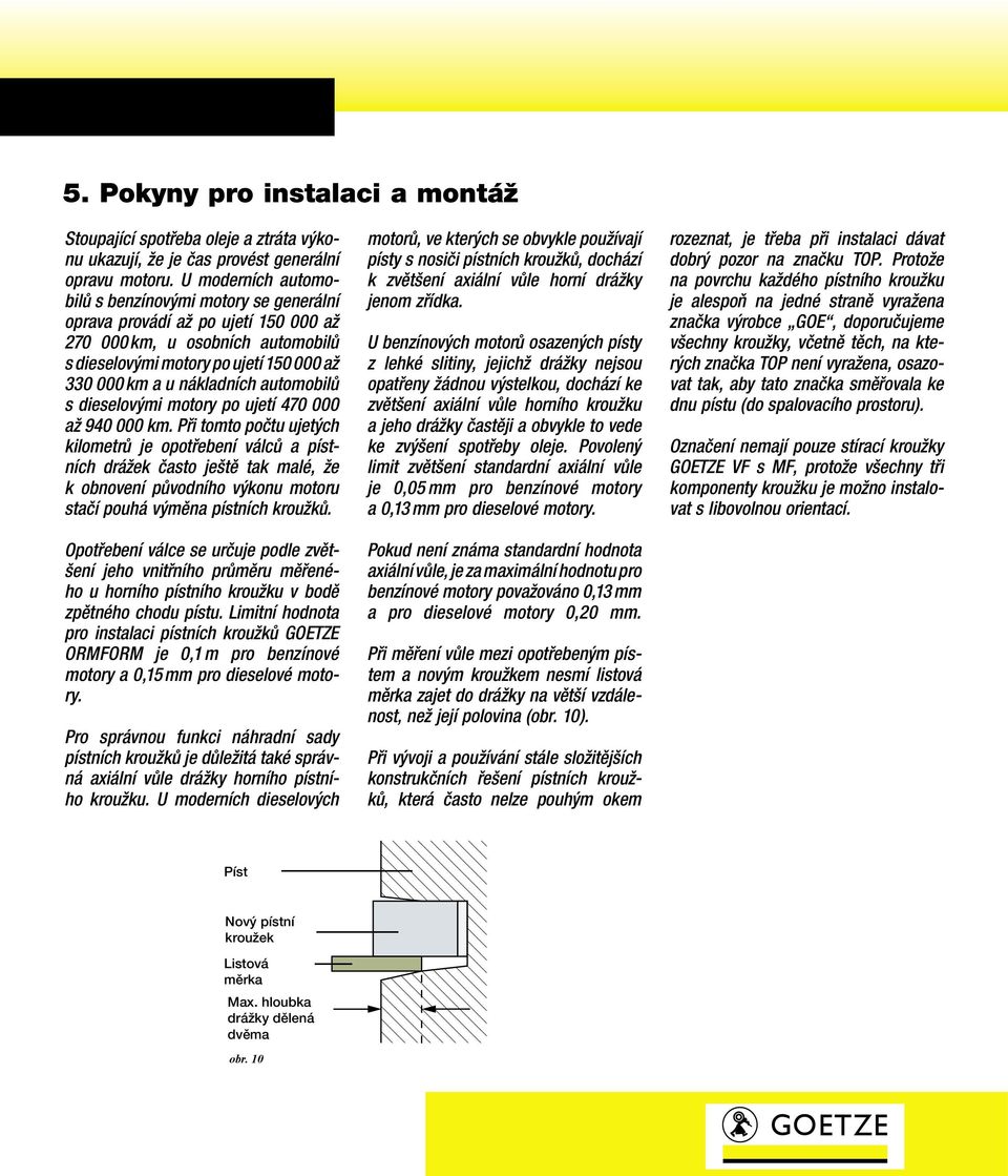 automobilů s dieselovými motory po ujetí 470 000 až 940 000 km.
