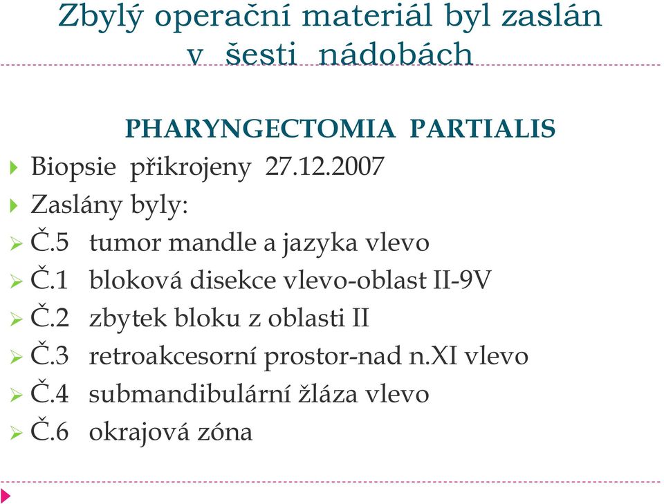 1 bloková disekce vlevo-oblast II-9V Č.2 zbytek bloku z oblasti II Č.