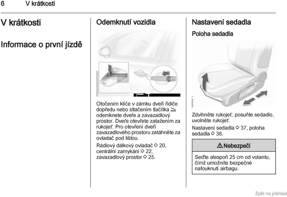 Pro otevření dveří zavazadlového prostoru zatáhněte za ovladač pod lištou.