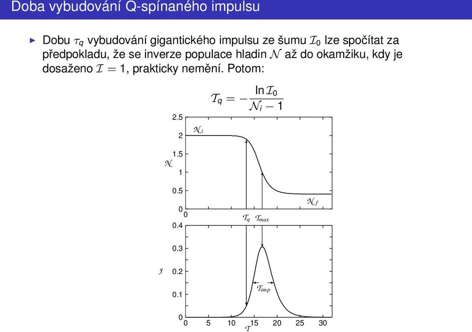 okamžiku, kdy je dosaženo I = 1, prakticky nemění. Potom: 2.