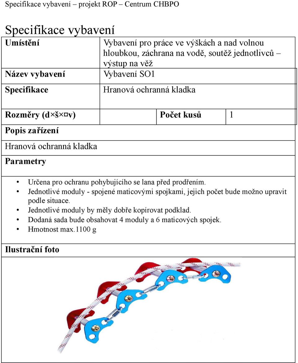 před prodřením. Jednotlivé moduly - spojené maticovými spojkami, jejich počet bude možno upravit podle situace.