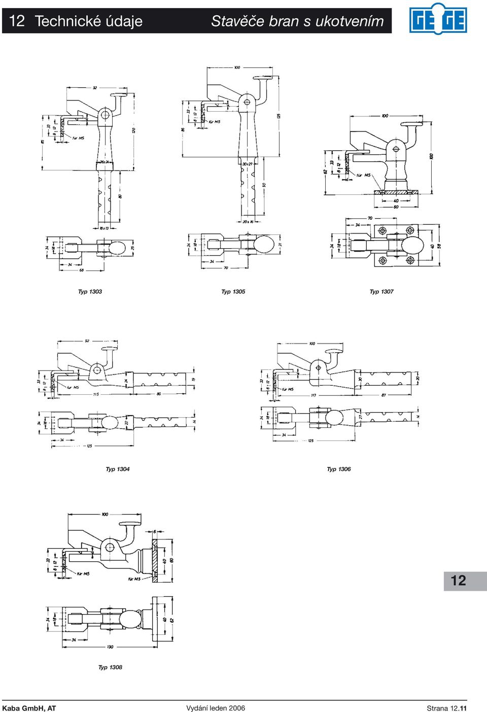 Typ 1303 Typ 1305 Typ 1307 Typ