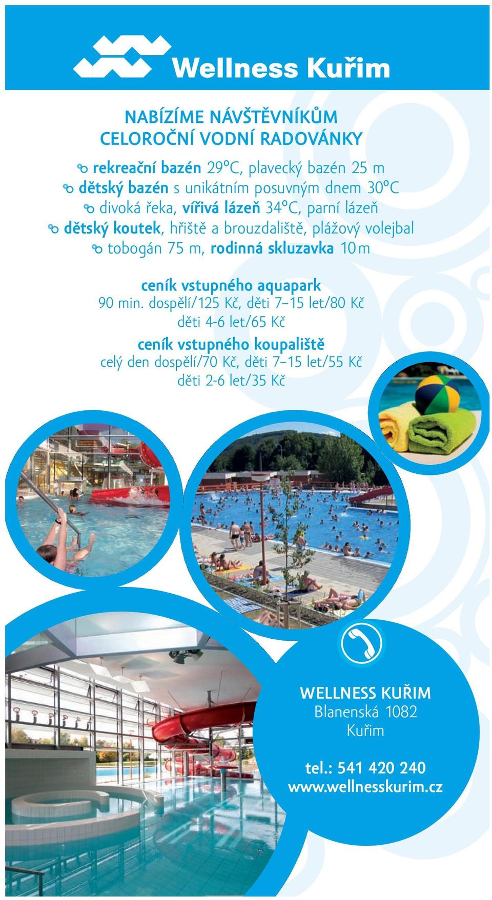 skluzavka 10 m ceník vstupného aquapark 90 min.