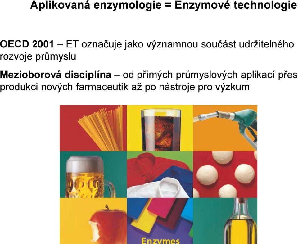 průmyslu Mezioborová disciplína od přímých průmyslových