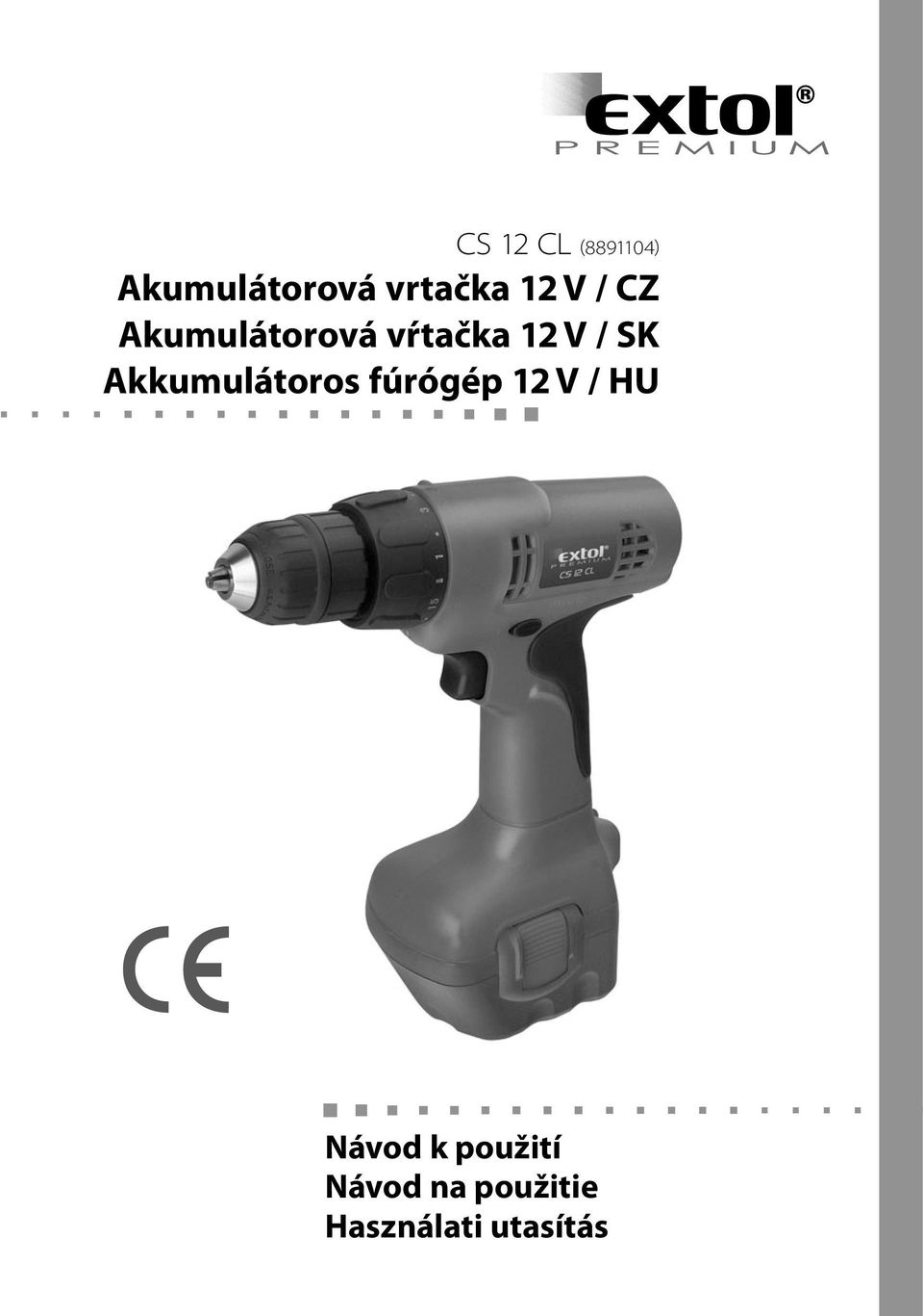Akkumulátoros fúrógép 12 V / HU Návod k