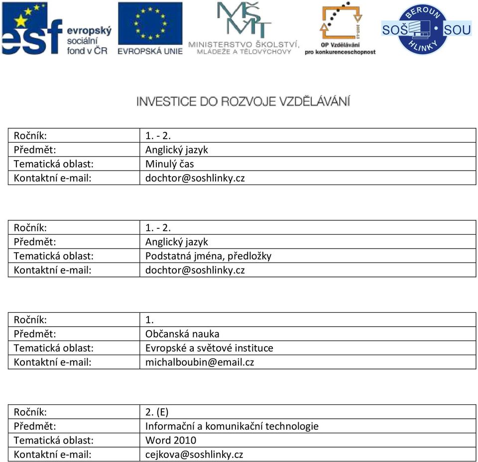 cz Občanská nauka Evropské a světové