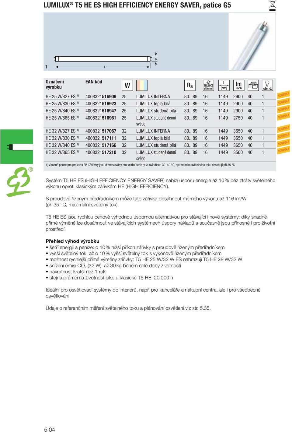 Lineární zářivky OBSAH - PDF Stažení zdarma