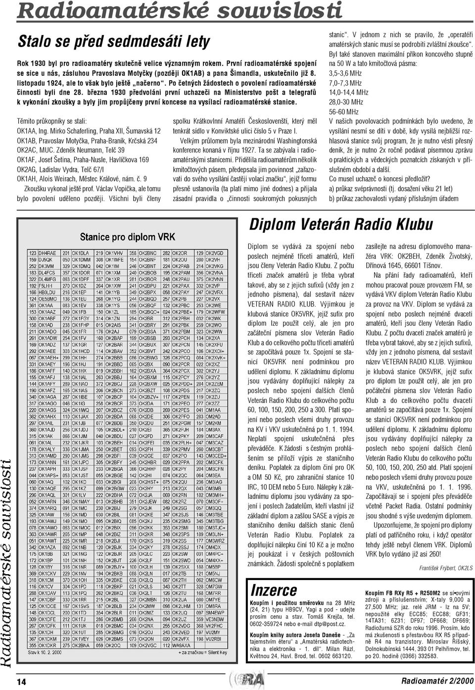 Po èetných žádostech o povolení radioamatérské èinnosti byli dne 28.
