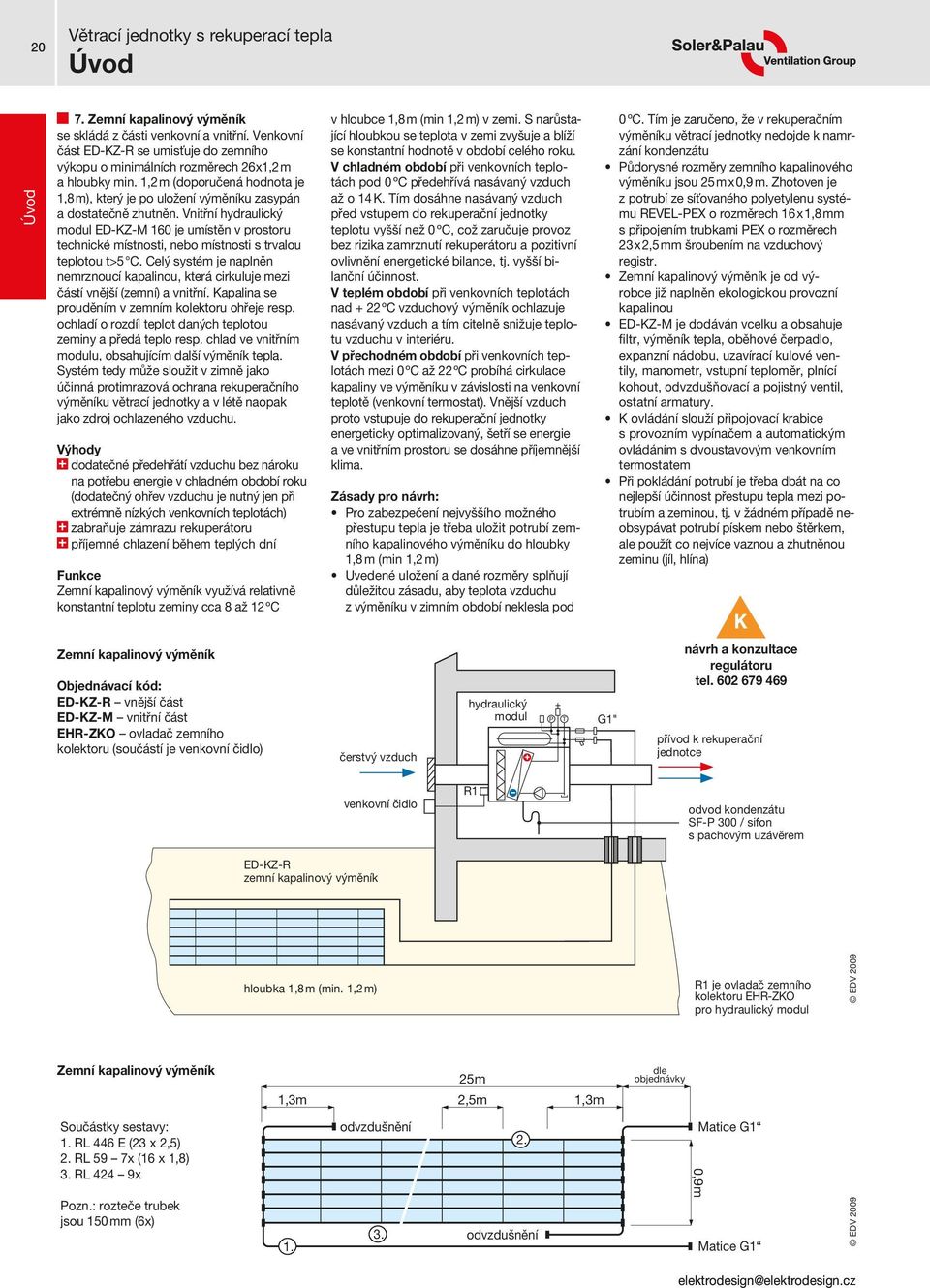 Vnitřní hydraulický modul ED-KZ-M 160 je umístěn v prostoru technické místnosti, nebo místnosti s trvalou teplotou t>5 C.
