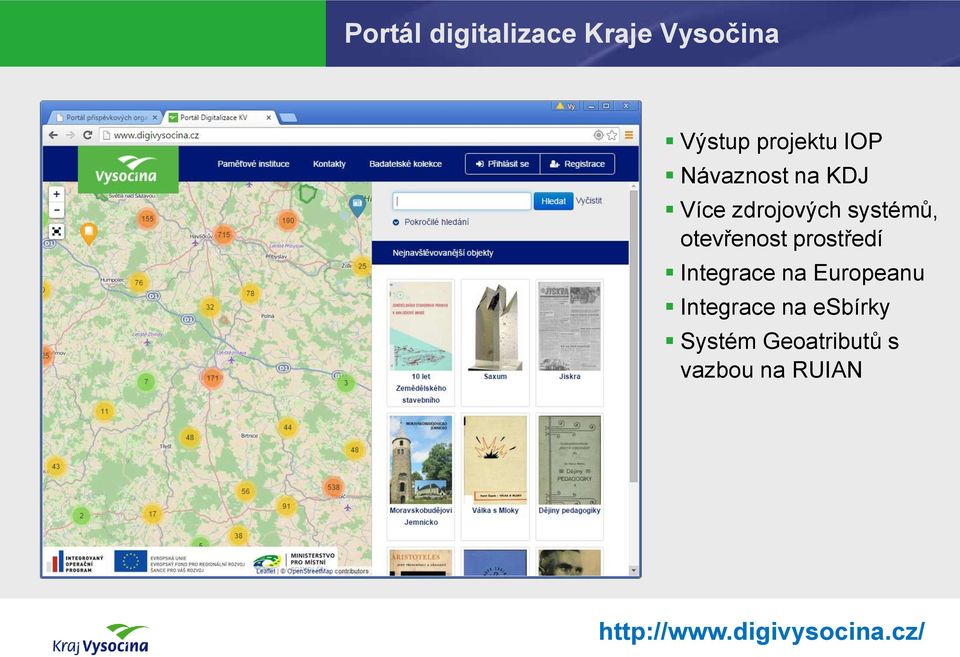 prostředí Integrace na Europeanu Integrace na esbírky