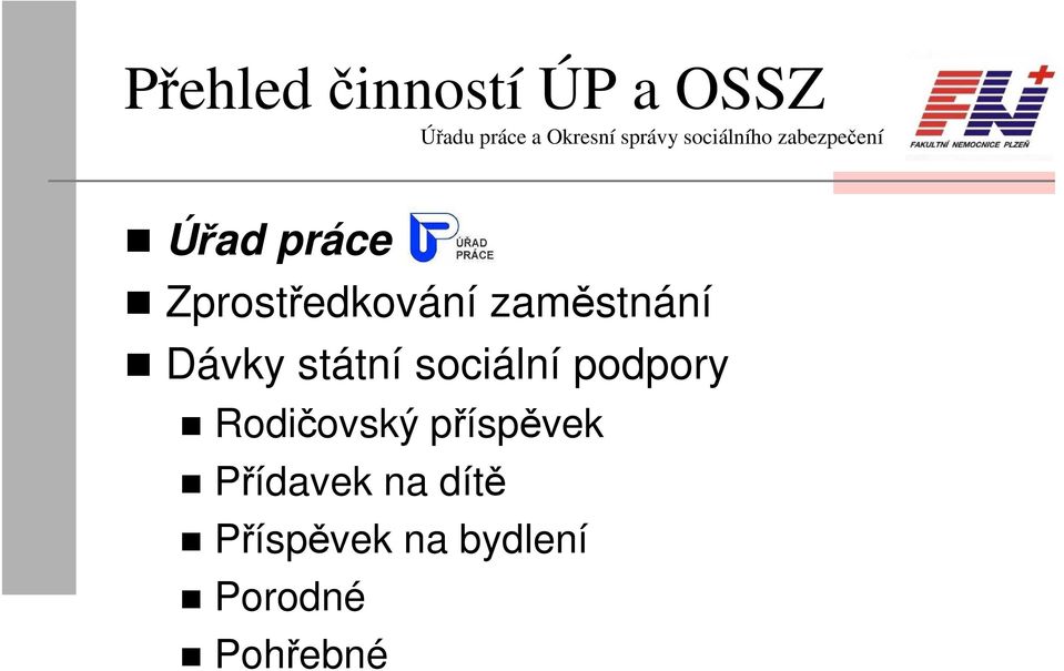 zaměstnání Dávky státní sociální podpory Rodičovský