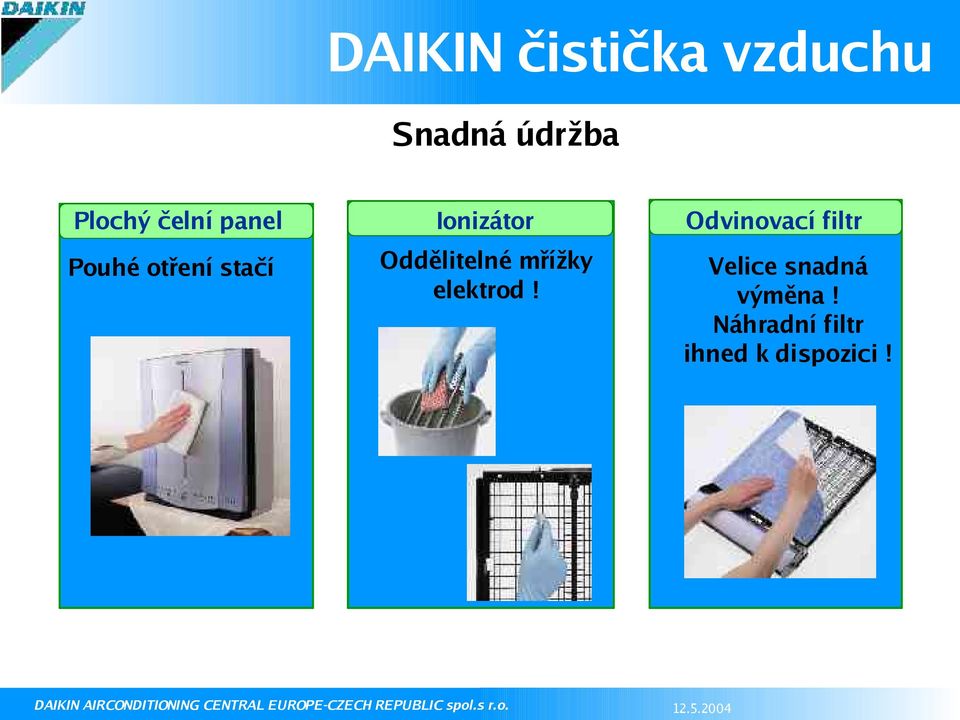 Oddělitelné mřížky elektrod!
