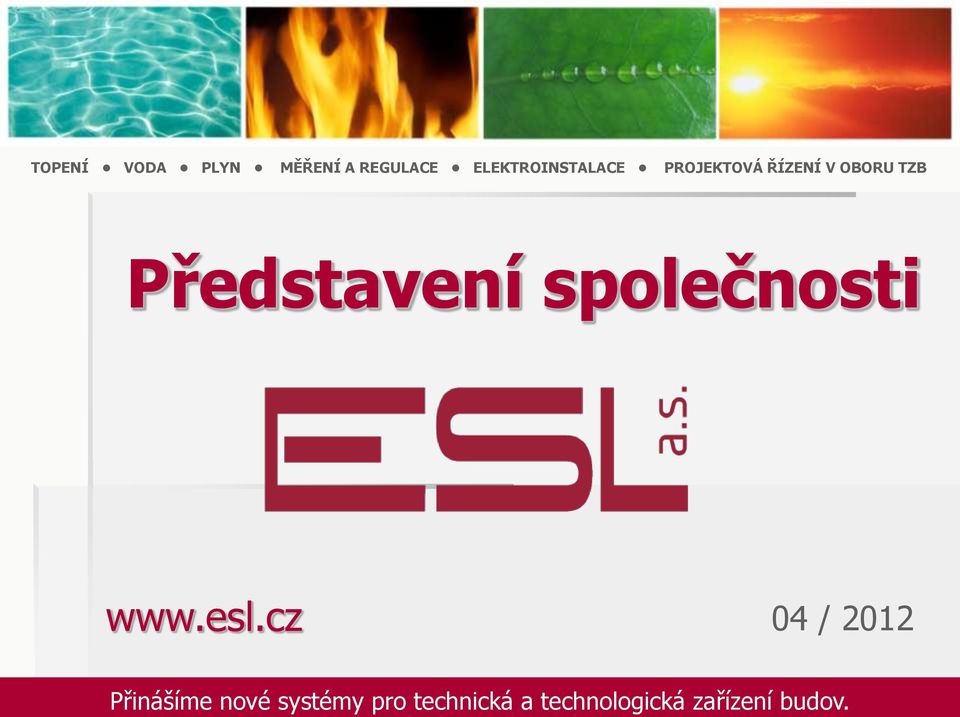 Představení společnosti www.esl.