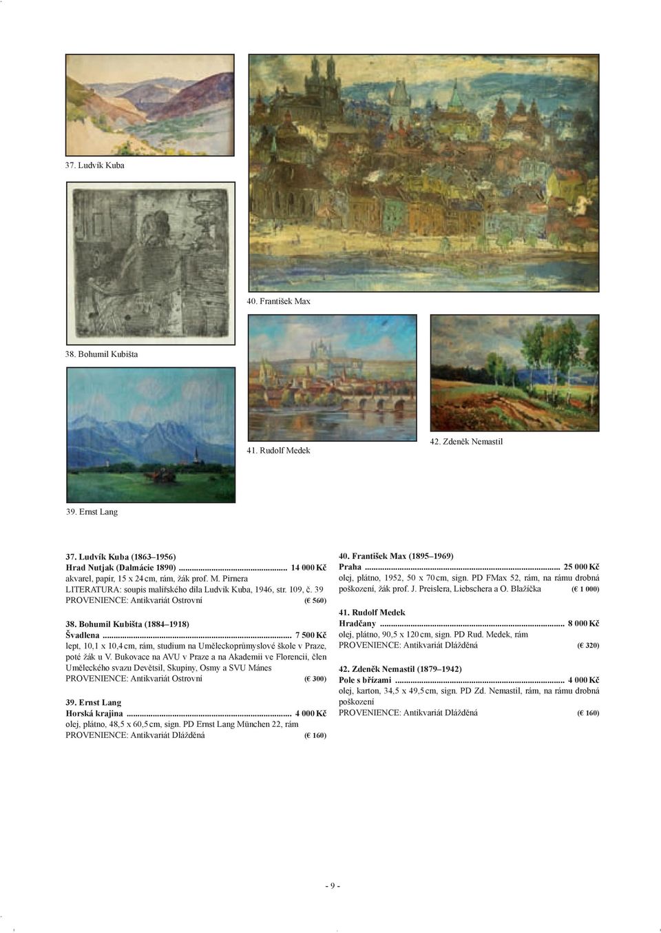 Bohumil Kubišta (1884 1918) Švadlena... 7 500 Kč lept, 10,1 x 10,4 cm, rám, studium na Uměleckoprůmyslové škole v Praze, poté žák u V.