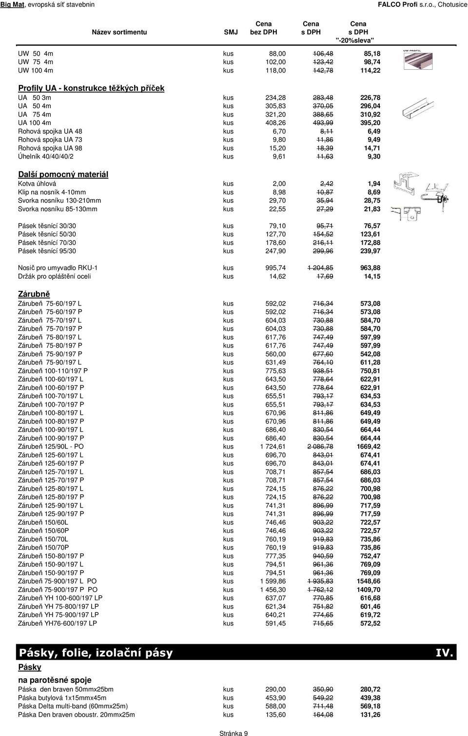 Úhelník 40/40/40/2 kus 9,61 11,63 9,30 Další pomocný materiál Kotva úhlová kus 2,00 2,42 1,94 Klip na nosník 4-10mm kus 8,98 10,87 8,69 Svorka nosníku 130-210mm kus 29,70 35,94 28,75 Svorka nosníku