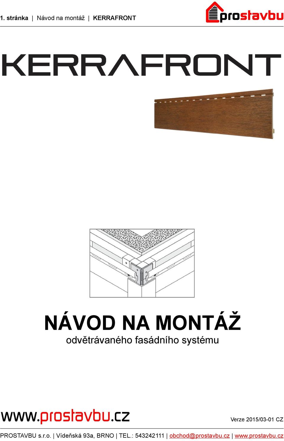 NA MONTÁŽ odvětrávaného