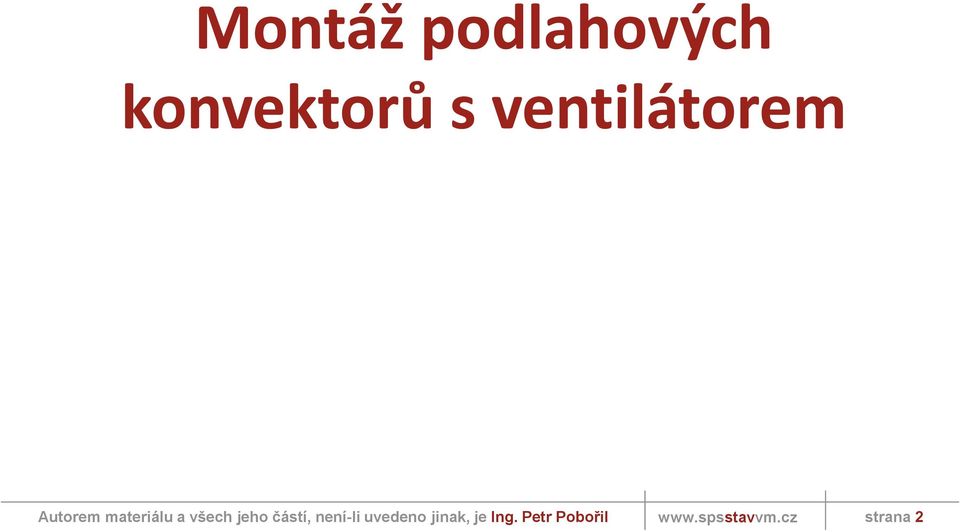 konvektorů s