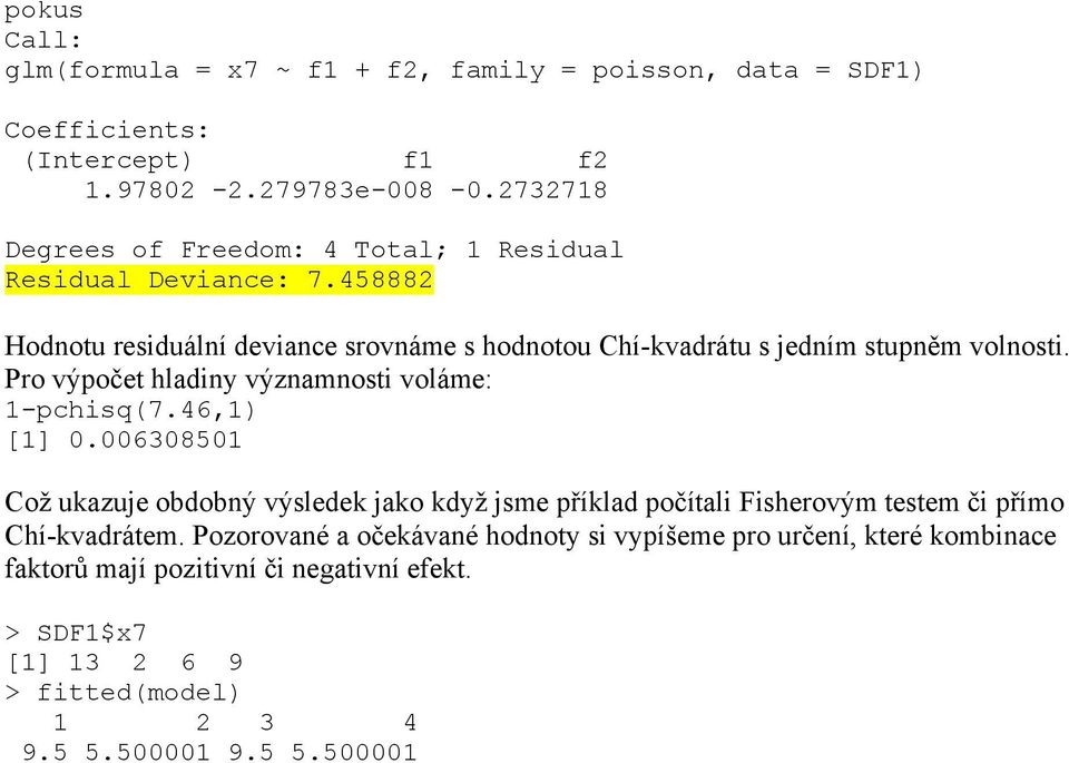 Pro výpočet hladiny významnosti voláme: 1-pchisq(7.46,1) [1] 0.