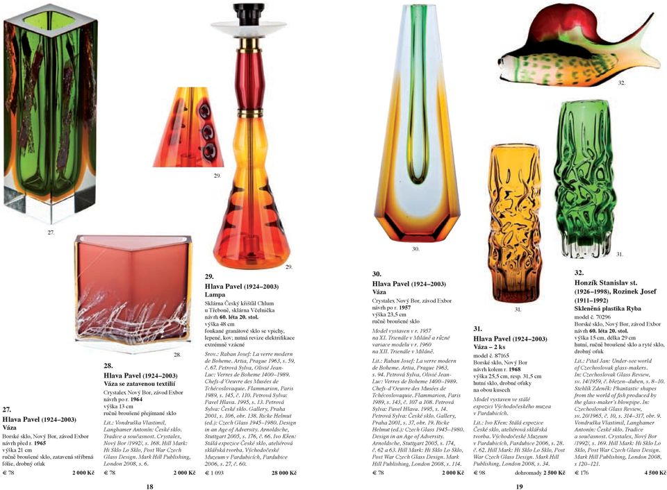 Tradice a současnost. Crystalex, Nový Bor /1992/, s. 168. Hill Mark: Hi Sklo Lo Sklo, Post War Czech Glass Design. Mark Hill Publishing, London 2008, s. 6. 29.