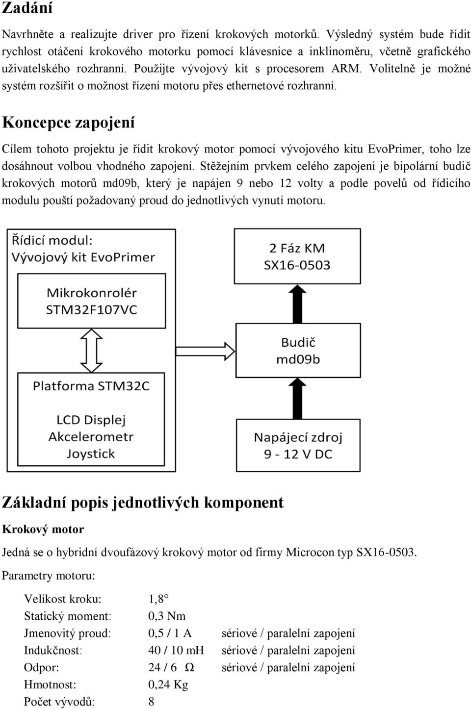 Volitelně je možné systém rozšířit o možnost řízení motoru přes ethernetové rozhranní.