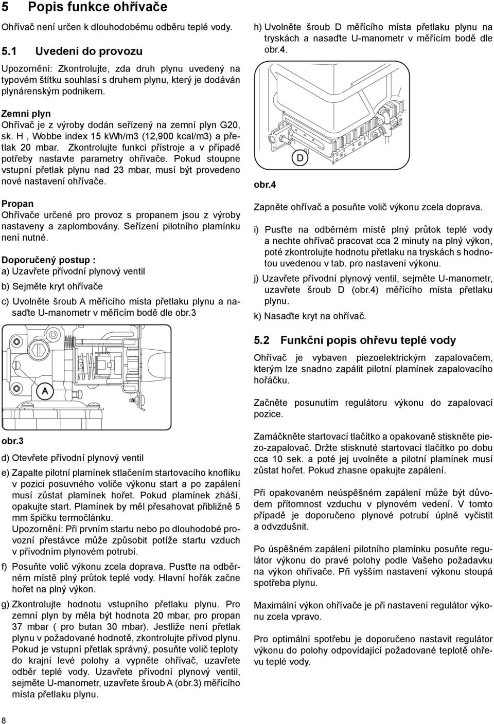 Plynový průtokový ohřívač vody - PDF Stažení zdarma