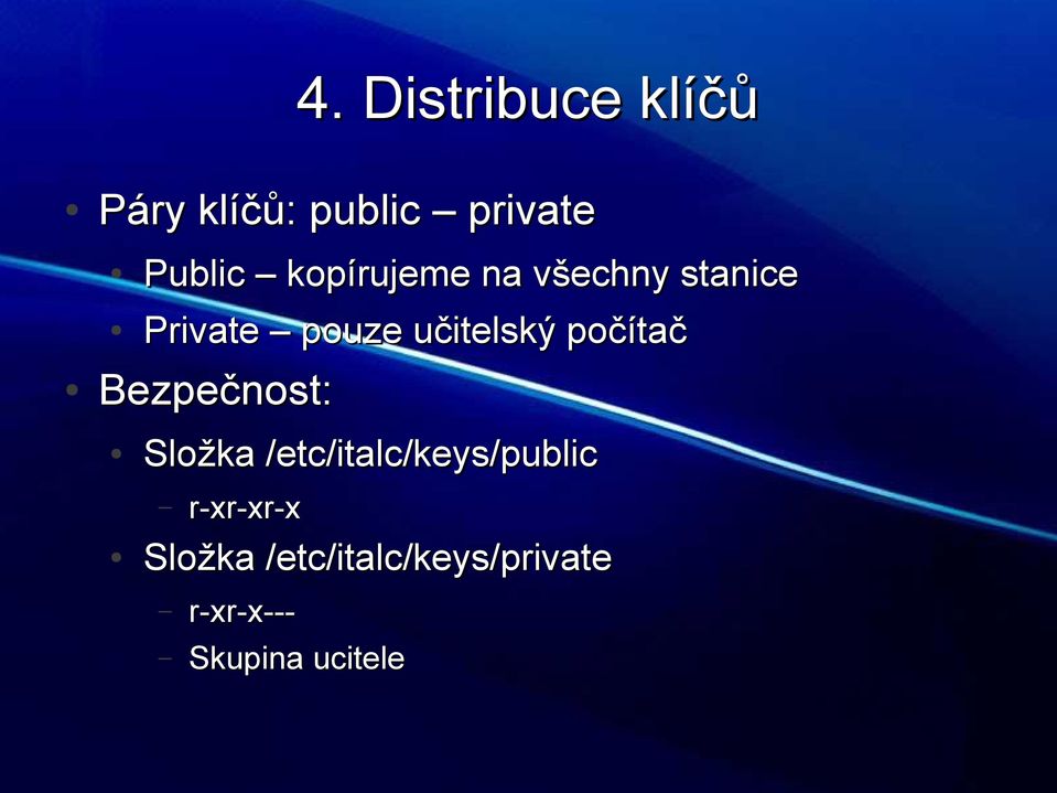 počítač Bezpečnost: Složka /etc/italc/keys/public
