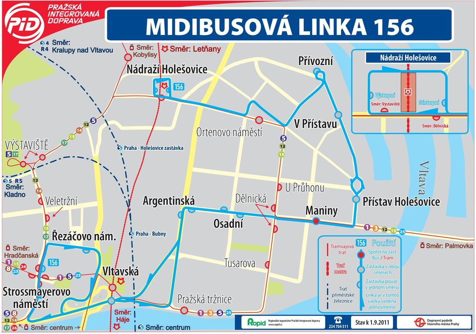 centrum 25 Vltavská Háje Argentinská Praha - Bubny centrum Osadní Pražská tržnice 1 3 5 25 Dělnická Tusarova U Průhonu Regionální organizátor Pražské integrované dopravy www.ropid.