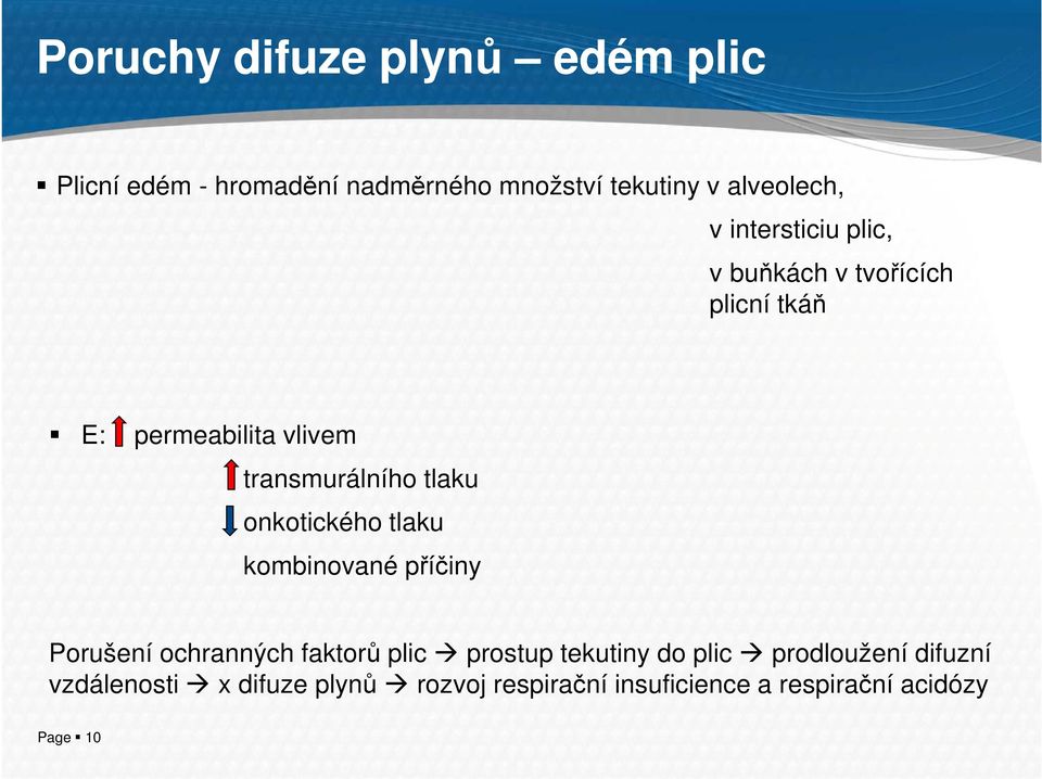 onkotického tlaku kombinované příčiny Porušení ochranných faktorů plic prostup tekutiny do plic