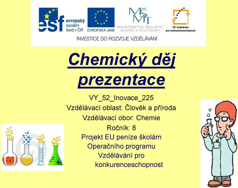 obor: Chemie Ročník: 8 Projekt EU peníze školám