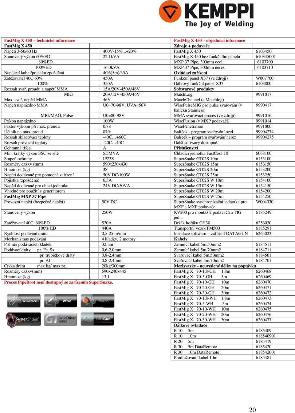 0kVA MXP 37 Pipe, 300mm nerez 6103710 Napájecí kabel/pojistka zpožděná 4G6(5m)/35A Ovládací zařízení Zatěžovatel 40C 60% 450A Funkční panel X37 (ve zdroji) W007700 100% 350A Dálkový funkční panel X37